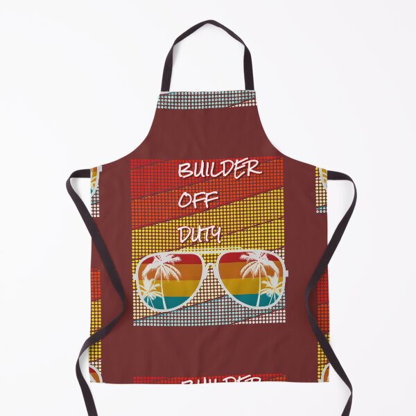 Item preview, Builder Off Duty with retro sunset & sunglasses. designed and sold by CristalleLisa.