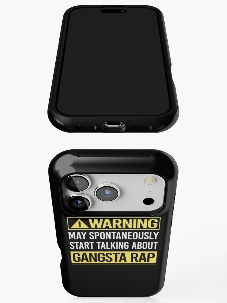 Thumbnail 3 of 4, iPhone Case, Warning About Gangsta Rap Rapping Rapper designed and sold by WrightTrouble.