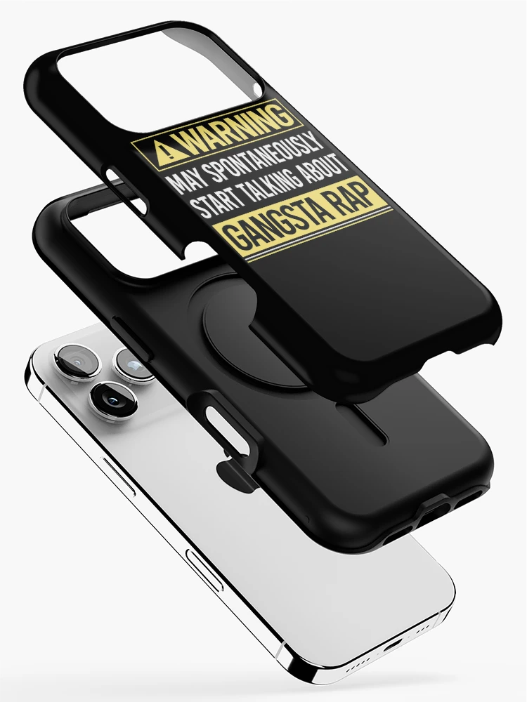 Thumbnail 2 of 4, iPhone Case, Warning About Gangsta Rap Rapping Rapper designed and sold by WrightTrouble.