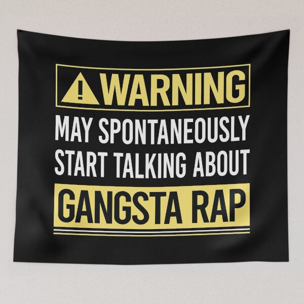 Item preview, Warning About Gangsta Rap Rapping Rapper designed and sold by WrightTrouble.