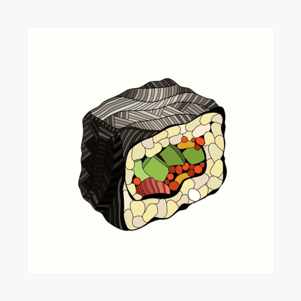 Sushi illustration Art Print