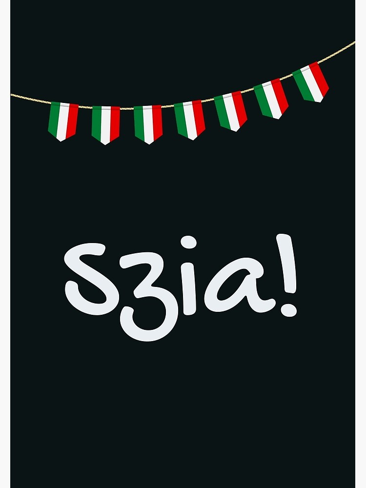Tarjetas de felicitación «Szia (hola en idioma húngaro), bandera de  Hungría, húngaro» de Pommallina | Redbubble