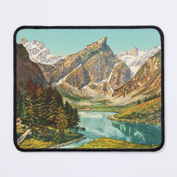 Item preview, CHOCOLAT SUCHARD Swiss Alps Chocolates 1910 Vintage Poster Advertisement designed and sold by retroposters.