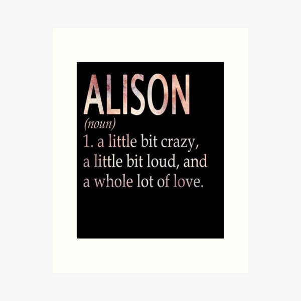 Alison First Name Meaning Art Print-Any Name Meaning  Print-Parchment-8x10-Home Decor-Wall Art-Birthday-Graduation-Mother's  Day-Christmas