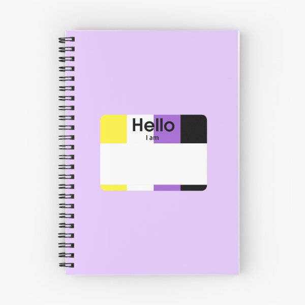 Item preview, Hello I Am Non Binary Blank PRIDE Name Tag designed and sold by everything4eva.