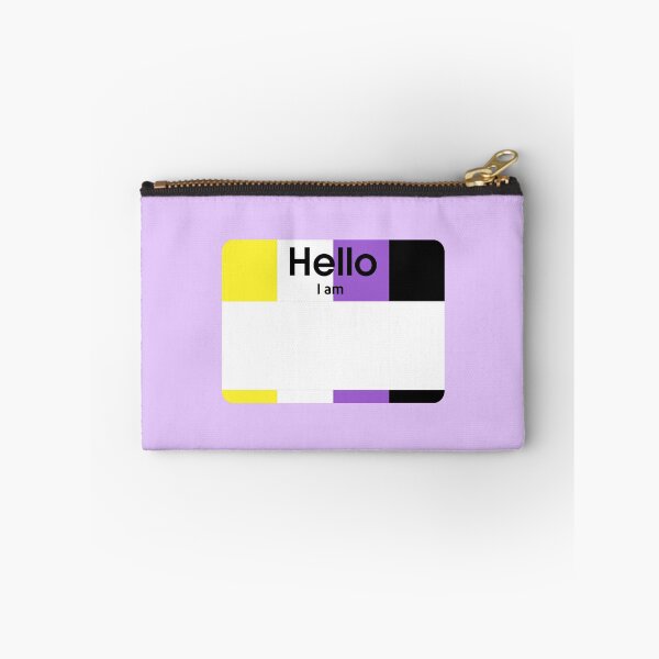 Item preview, Hello I Am Non Binary Blank PRIDE Name Tag designed and sold by everything4eva.