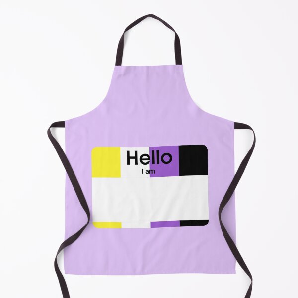 Item preview, Hello I Am Non Binary Blank PRIDE Name Tag designed and sold by everything4eva.