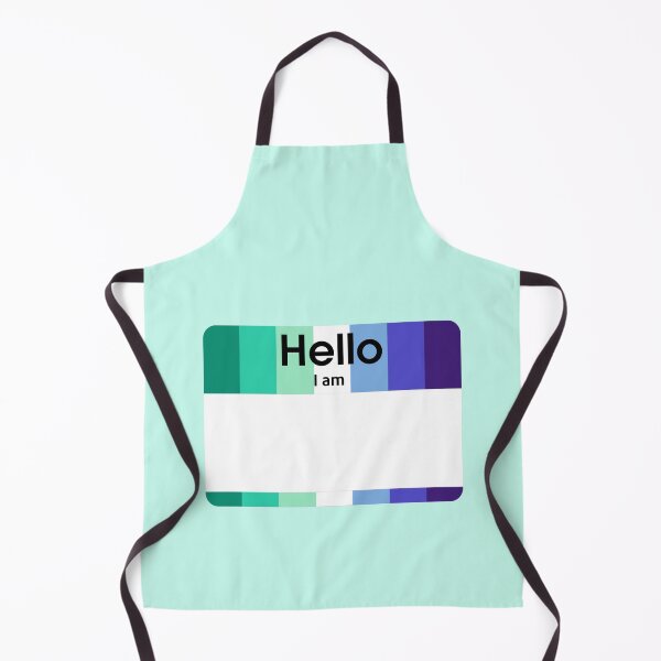 Item preview, Hello I am GAY Trans Inclusive Gay Mens Flag Blank PRIDE Name Tag designed and sold by everything4eva.