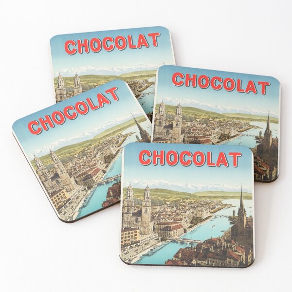 Item preview, CHOCOLAT SUCHARD Zurich City Switzerland 1910 Vintage Poster Advertisement. designed and sold by retroposters.