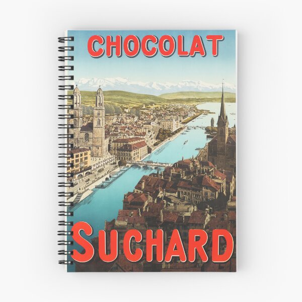Item preview, CHOCOLAT SUCHARD Zurich City Switzerland 1910 Vintage Poster Advertisement. designed and sold by retroposters.