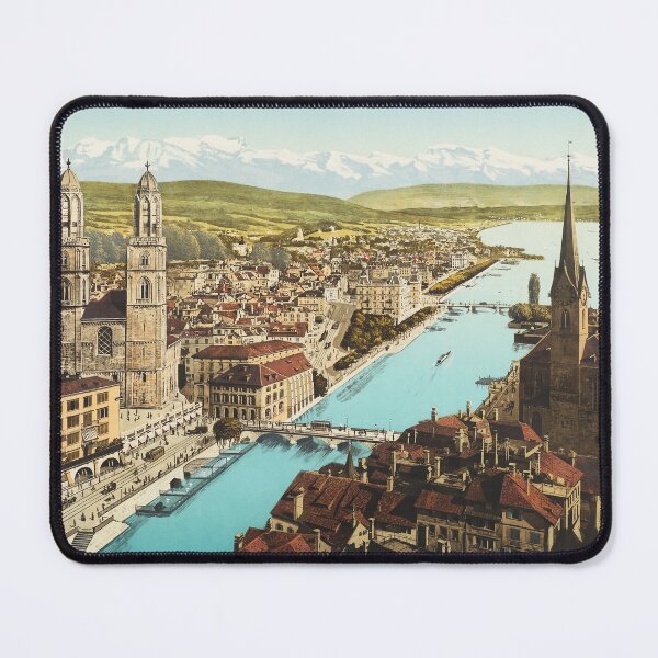 Item preview, CHOCOLAT SUCHARD Zurich City Switzerland 1910 Vintage Poster Advertisement. designed and sold by retroposters.