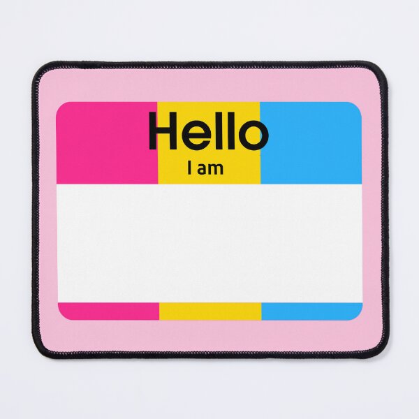 Item preview, Hello I Am Pan Blank PRIDE Name Tag designed and sold by everything4eva.