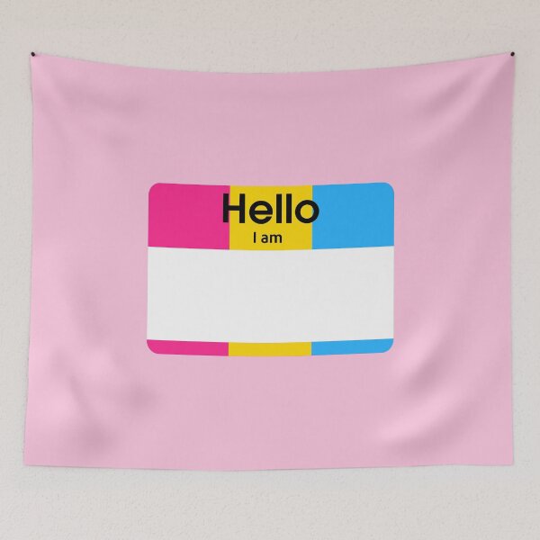 Item preview, Hello I Am Pan Blank PRIDE Name Tag designed and sold by everything4eva.