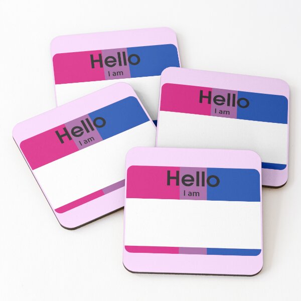 Item preview, Hello I Am Bisexual Blank PRIDE Name Tag designed and sold by everything4eva.