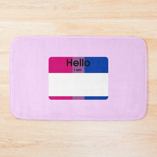 Item preview, Hello I Am Bisexual Blank PRIDE Name Tag designed and sold by everything4eva.