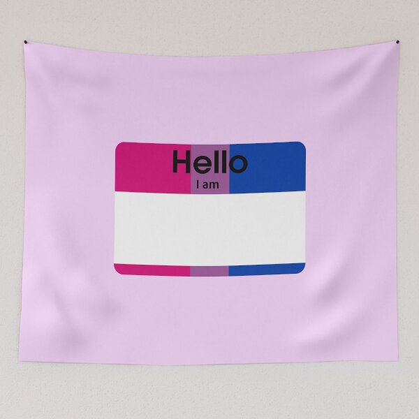 Item preview, Hello I Am Bisexual Blank PRIDE Name Tag designed and sold by everything4eva.