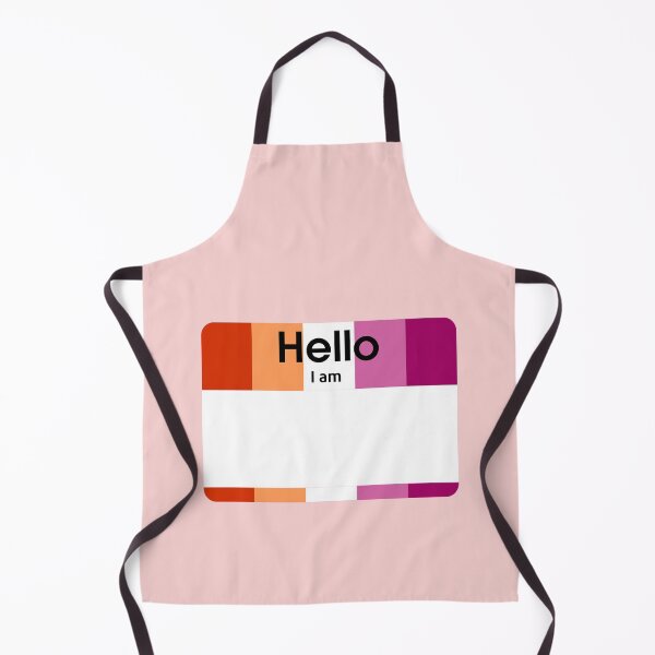 Item preview, Hello I Am Lesbian Blank PRIDE Name Tag designed and sold by everything4eva.