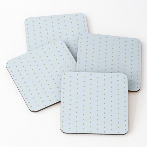 Item preview, Classic Polka Dot_ Golden Light Blue Grey Pastel Blue Gray Neutral Blue Grey designed and sold by mimihuang creations.