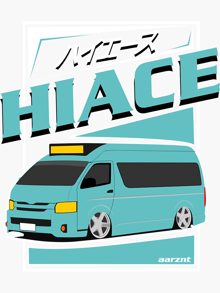 "Hiace" Sticker for Sale by aarznt Redbubble