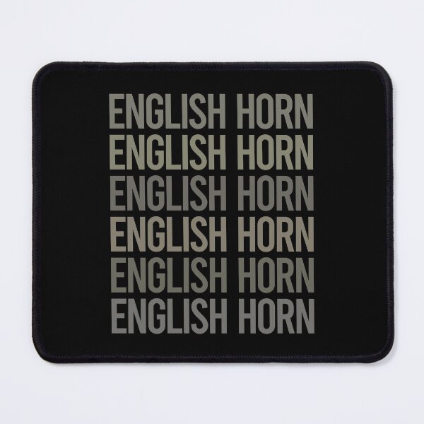 Item preview, Gray Text Art English Horn Cor Anglais designed and sold by TartSpiderWeb.