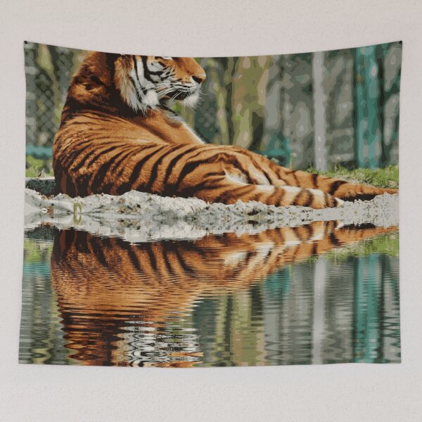 Item preview, Bengal Tiger Resting by The River designed and sold by AnimalLover4eva.