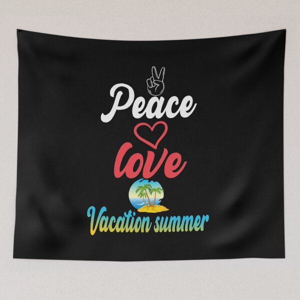 Item preview, Funny Peace Love holiday Vacation summer sea Beach  designed and sold by Mac Store.