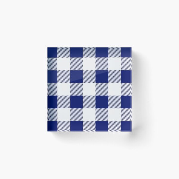 Item preview, Blue and White Buffalo Plaid Pattern designed and sold by starrylite.