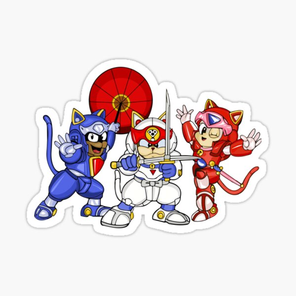 "Samurai Pizza Cats" Sticker for Sale by TERRIAEE Redbubble