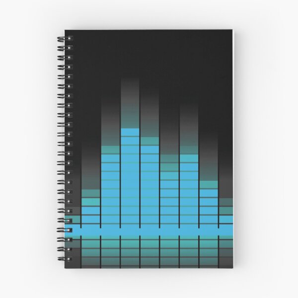 Item preview, Cool Blue Graphic Equalizer Music on black designed and sold by PLdesign.