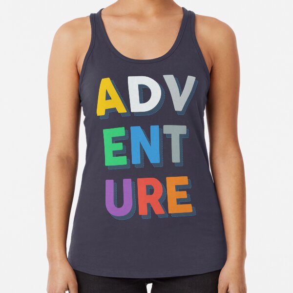 ADV-ENT-URE Travel Typography Racerback Tank Top