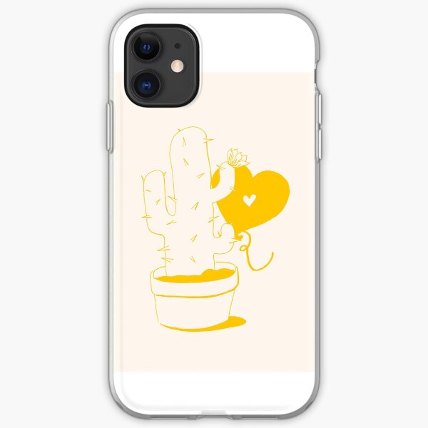 Cactus and Balloon Yellow iPhone Soft Case