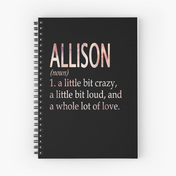 Aperçu de l'œuvre Définition du nom de fille Allison créée et vendue par Alexmdast.