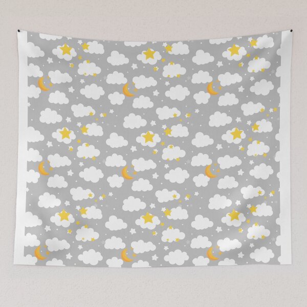 Item preview, a night sky pattern,star,moon,cloud designed and sold by zzzozzo.