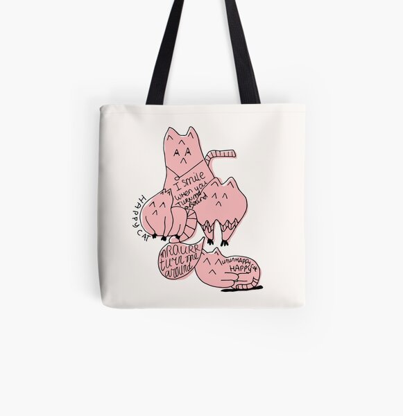 Happy kitties Happy cats All Over Print Tote Bag