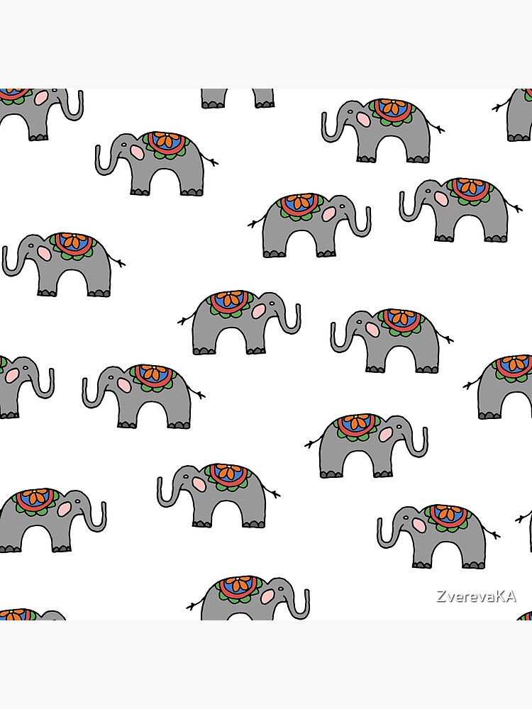 "Indian elephants" Poster for Sale by ZverevaKA | Redbubble