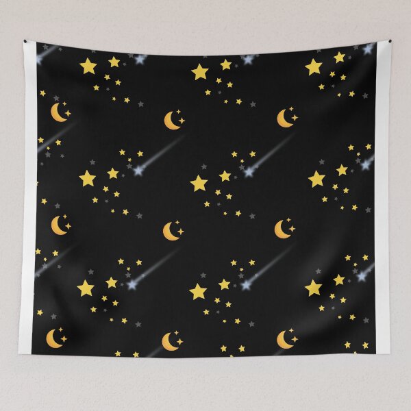 Item preview, a night sky pattern,star,moon,shooting star, meteor designed and sold by zzzozzo.