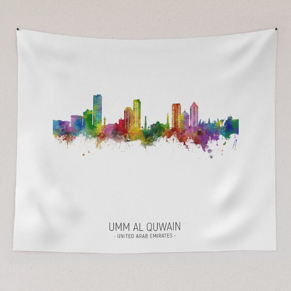 Aperçu de l'œuvre Umm Al Quwain Skyline créée et vendue par ArtPrints.