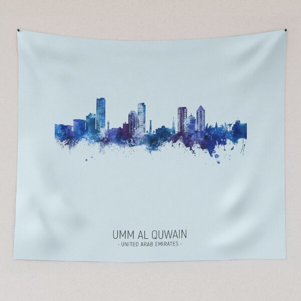 Aperçu de l'œuvre Umm Al Quwain Skyline créée et vendue par ArtPrints.
