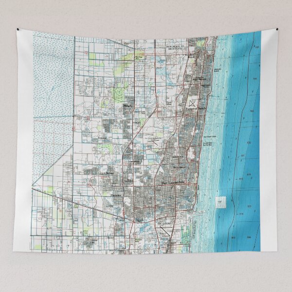 Item preview, Fort Lauderdale Florida Map (1985)  designed and sold by BravuraMedia.