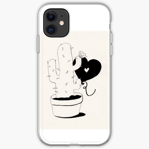 Cactus and Balloon in love iPhone Soft Case
