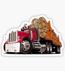 Cartoon logging truck Sticker