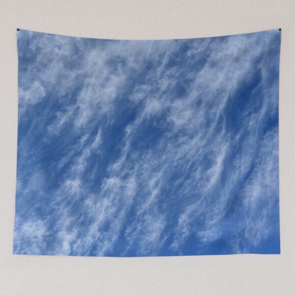 Item preview, Wispy white clouds on dark blue sky designed and sold by quentinjlang.
