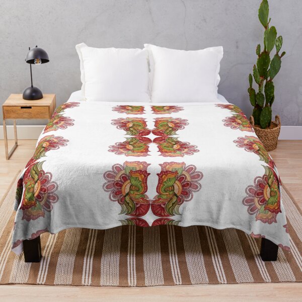 Artikelvorschau, Rotes gespiegeltes Blumenmuster entworfen und verkauft von KHansika.