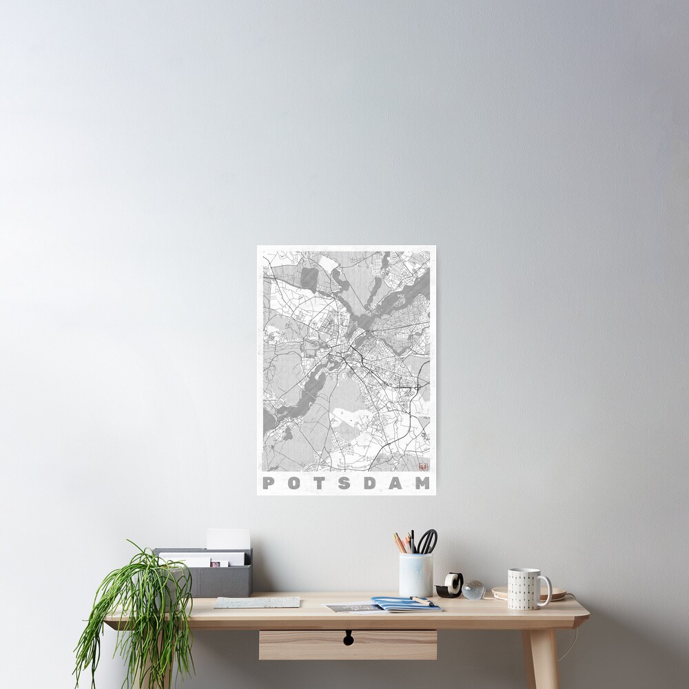 Potsdam Map Line Poster