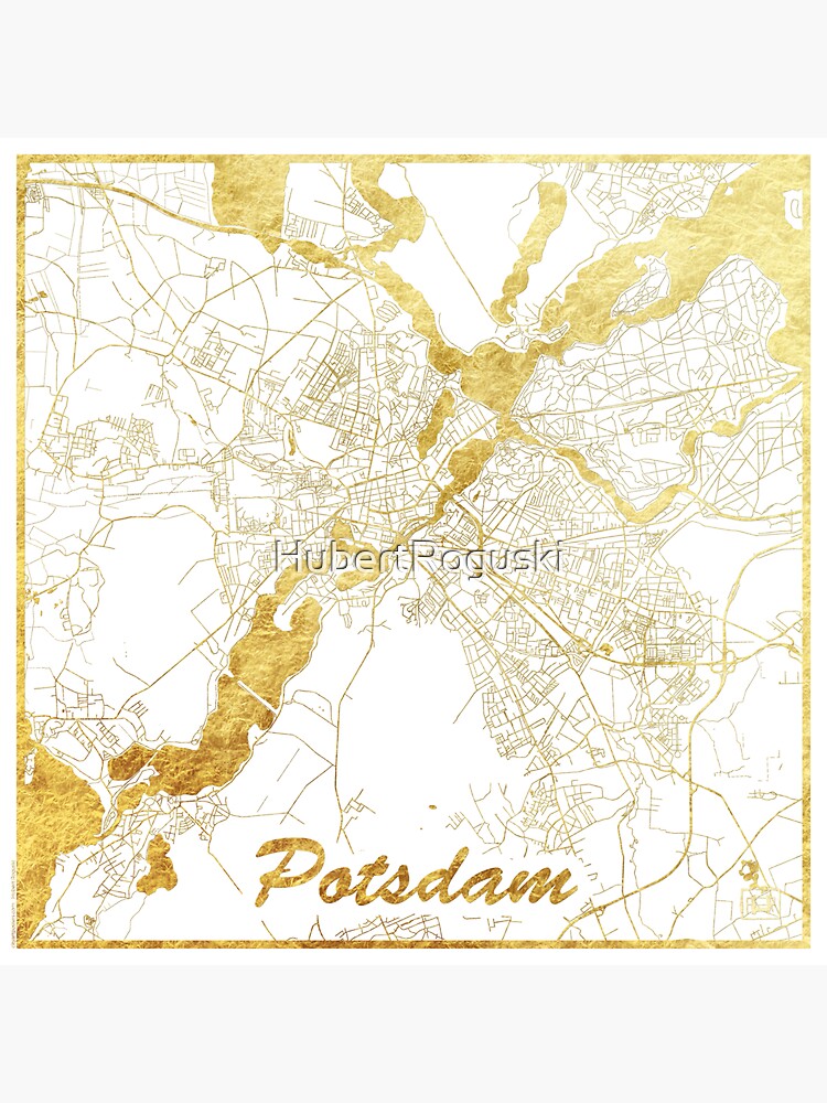 "Potsdam Map Gold" Sticker for Sale by HubertRoguski Redbubble