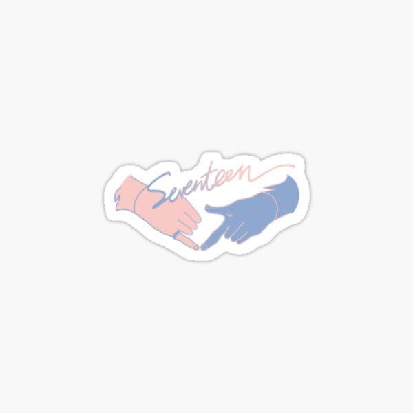 Seventeen Logo Pink + Blue Sticker