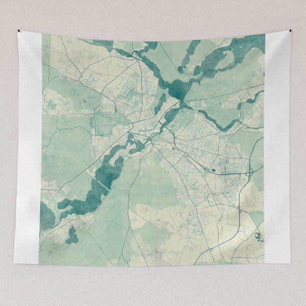 Item preview, Potsdam Map Blue Vintage designed and sold by HubertRoguski.