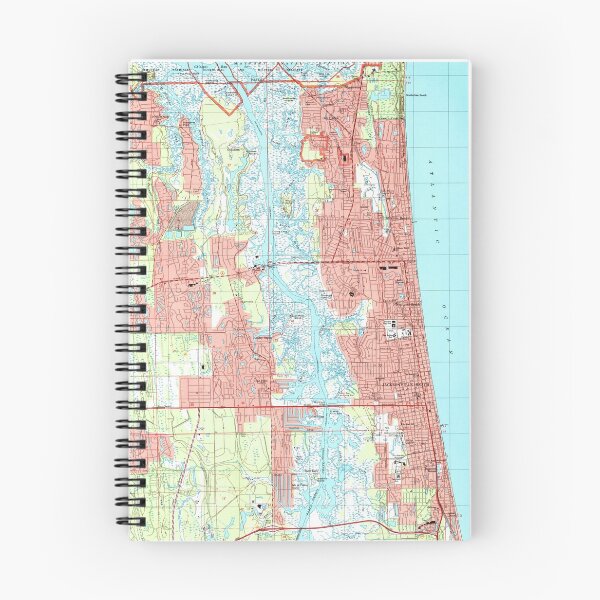 Item preview, Jacksonville Beach and Atlantic Beach Florida Map designed and sold by BravuraMedia.