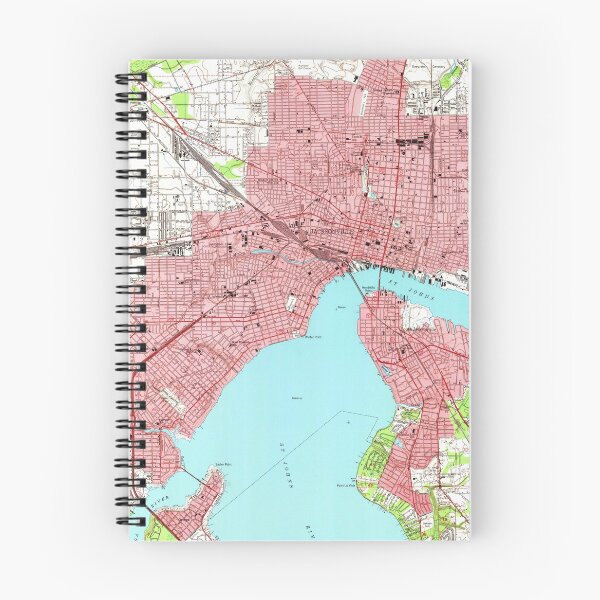 Item preview, Vintage Map of Jacksonville Florida (1950) designed and sold by BravuraMedia.