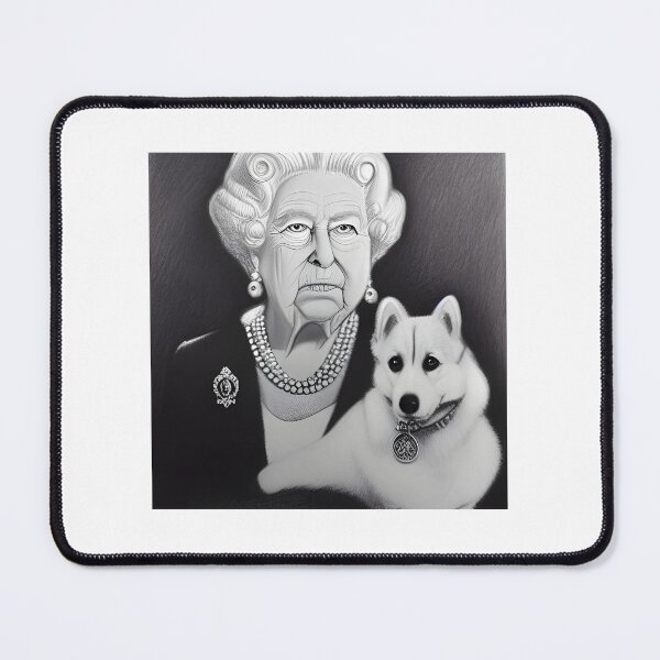 Item preview, Queen Elisabeth II and corgi designed and sold by Igor Zeiger.